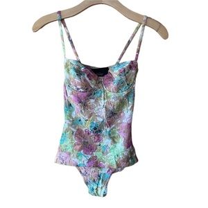 Rachel Comey Floral Embossed Cami Bodysuit